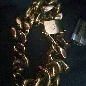 14k gold plated men's bracelet